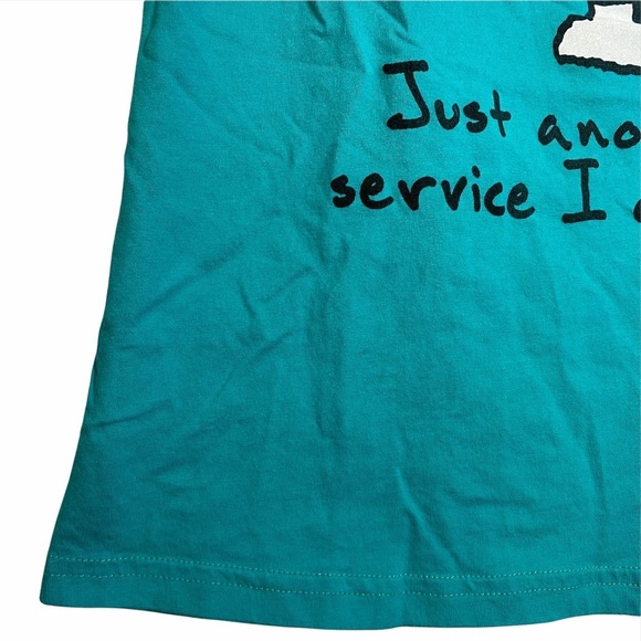 Peanuts Snoopy Teal Joe Cool Attitude Tee Shirt Cotton Medium M - Picture 6 of 10